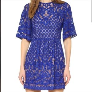 BCBGMaxAzria Lace Blue Dress